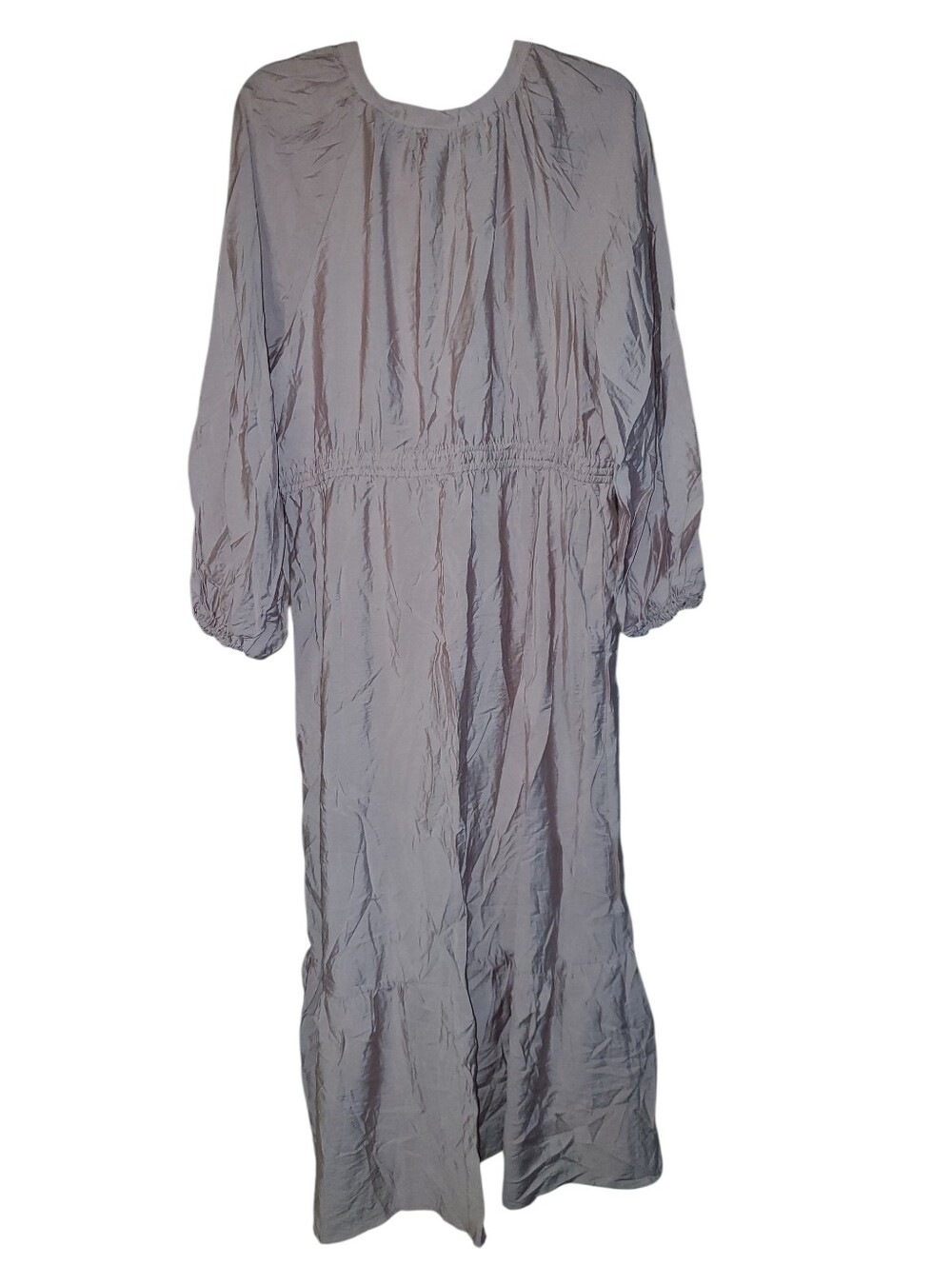 a new day Women’s Balloon Long Sleeve Tiered Midi Dress Blush Pink NWT Size: XL - Picture 5 of 9
